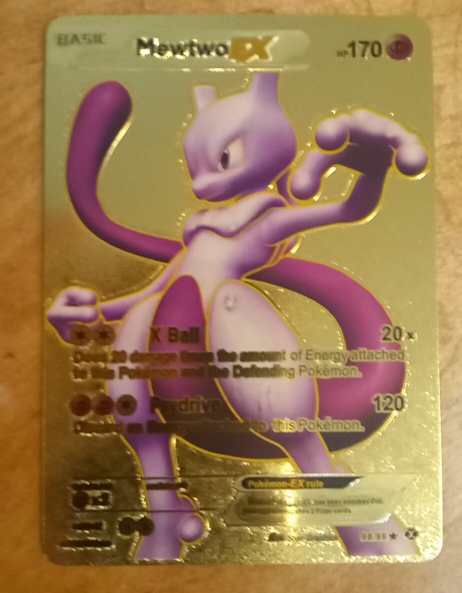 最上の品質な # Card Foil Gold EX Mewtwo Pokemon 98/99 eBay | ポケモンカードゲーム