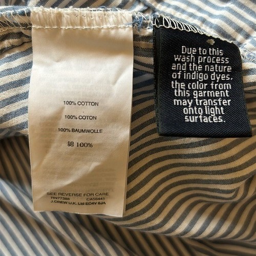 Blusa con corbata Madewell envolvente a rayas índigo Austin azul blanco talla XL - Imagen 11 de 15