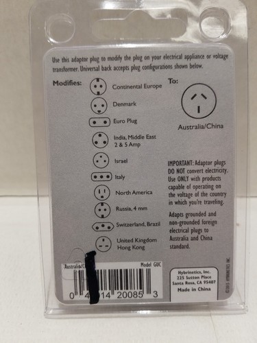 Voltage Valet 2731090 geerdetes Netzteil - Australien/Neuseeland/China - 5 Stück - Bild 2 von 2