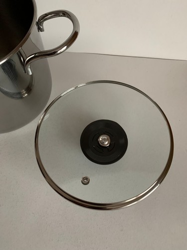 PENTOLA ACCIAIO INOX diametro 16 cm. con coperchio - Foto 4 di 4