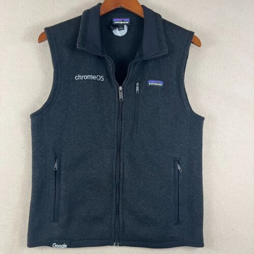 Patagonia Better Sweater Vest Men’s Sz SM Full Zip Black ChromeOS Google Branded - Picture 4 of 6