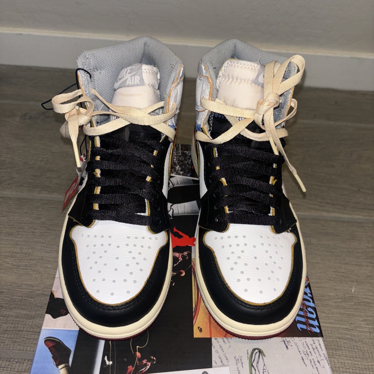 Nike Jordan 1 Retro High x Union Black Toe BV1300-106 Size Nike Jordan 1 Retro High x Union Black Toe BV1300-106 Size