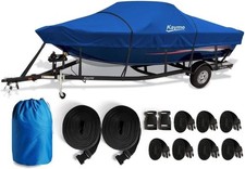 1200D Heavy Duty Boat Cover for 16-18.5ft Boats - Waterproof, Tear Resistant