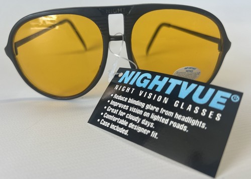 Original AmberVue Aviator Style Nightvue Glasses ONLY ~ Night Driving ~ Vintage - Picture 3 of 12