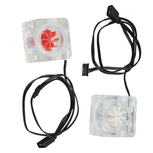 Water Cooling Meter G1/4 Thread 8 Impeller 3 Way Acrylic Revolving Speed CB - Afbeelding 17 van 28