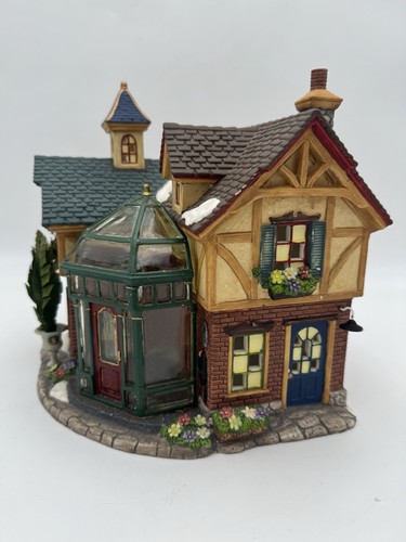 Vintage Markenlos Weihnachtsdorf Landhaus Haus Gewächshaus Porzellan
