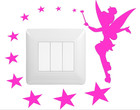 Adesivo disney fata trilly stella muro interruttore luce spina bimba letto