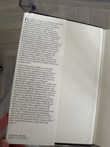 AROIDS: PLANTS OF THE ARUM FAMILY BY DENI BOWN 1988 1st Edition HARDCOVER - Picture 7 of 9