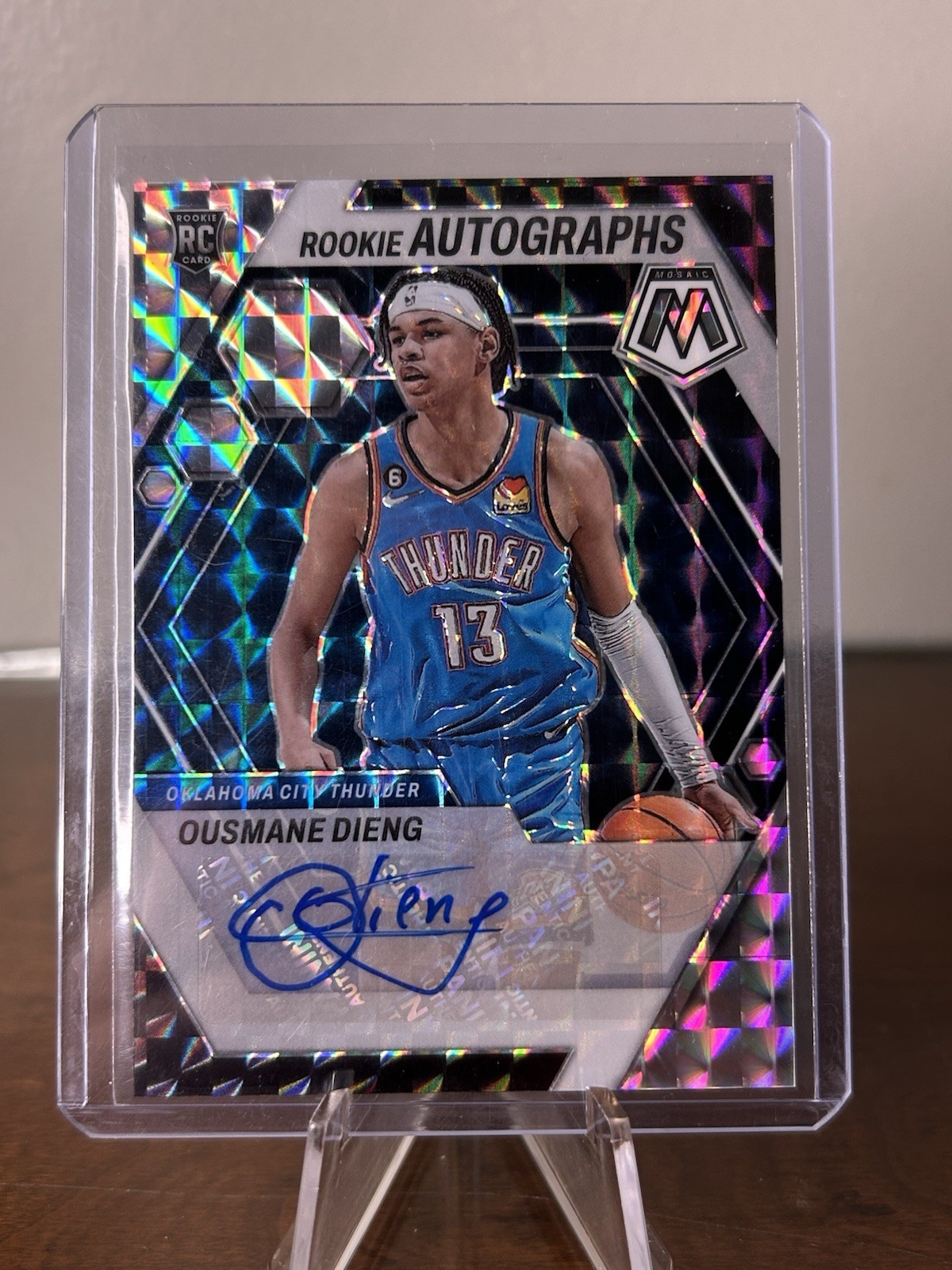 2022-23 Panini Mosaic Rookie Auto Mosaic Ousmane Dieng #RA-OUS Auto RC