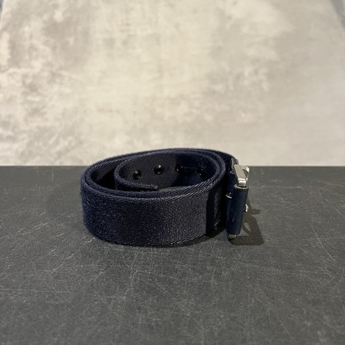 RLX Ralph Lauren Belt Mens 34 Navy Blue Web Leather Trim Gunmetal Buckle - Picture 4 of 10