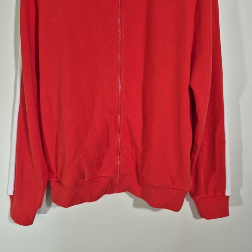Colsie Track Jacket Womens Large Red White Stripe Full Zip Lounge Activewear - Picture 5 of 13