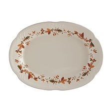 Pfaltzgraff Autumn Berry Oval Platter 14.75x11 White Stoneware 5189119