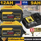 2Pack 9.0Ah for DeWalt FLEXVOLT 20V/60V MAX Battery Lithium-ion DCB609 /Charger