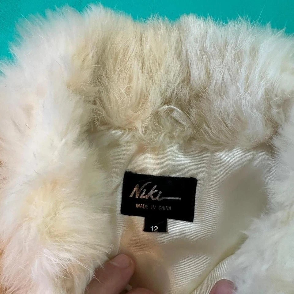 2000s vintage fur coat genuine rabbit fur zip up jacket womens soft fur coat - Image 3 of 4