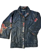 Vintage Leonard Paris 1980s Puffer Coat Piumino Avant Garde Floral Oversize M