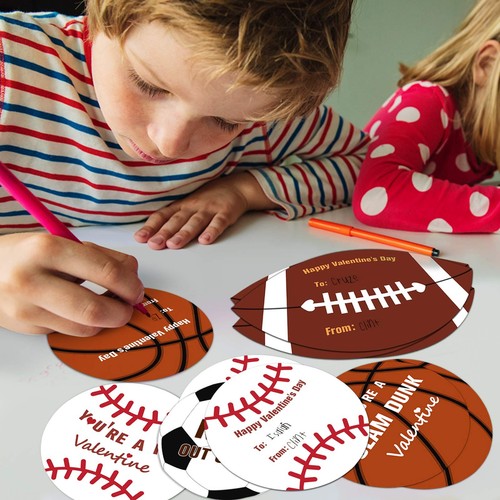 Valentines Boxes for Kids - Football Valentine Boxes with 24 Valentine Cards ... - Bild 6 von 7