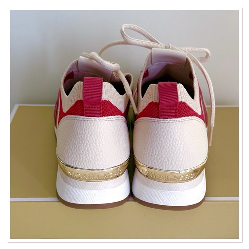 MICHAEL KORS Jenkins Entrenador Tejido Elástico Rojo Brillante Talla 8.5 - Imagen 6 de 8