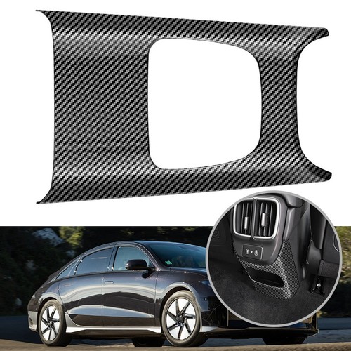 Rear Outlet Cover Auto 1Pc ABS Air Conditioner Outlet Cover Carbon Fiber - Picture 4 of 12
