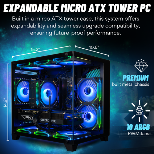 Panorama Ryzen 7 5700X, 32GB RAM, 1TB SSD, RTX 5060 8GB, W11P Gaming PC - Picture 7 of 7