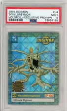 1999 Upper Deck Digimon Silver Prism Exclusive Preview #U4 Skullgreymon PSA 9