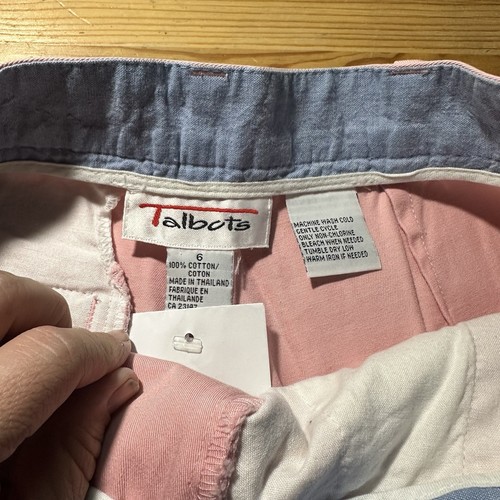 Vintage Talbots Bermuda Shorts Lined, Sz 6 90’s LightPink Preppy Mom Shorts NWT - Picture 3 of 8
