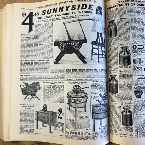 2er Set Vintage 1906 & 1908 Sears & Rehbock Katalog Reproduktion 1972 - Bild 16 von 18