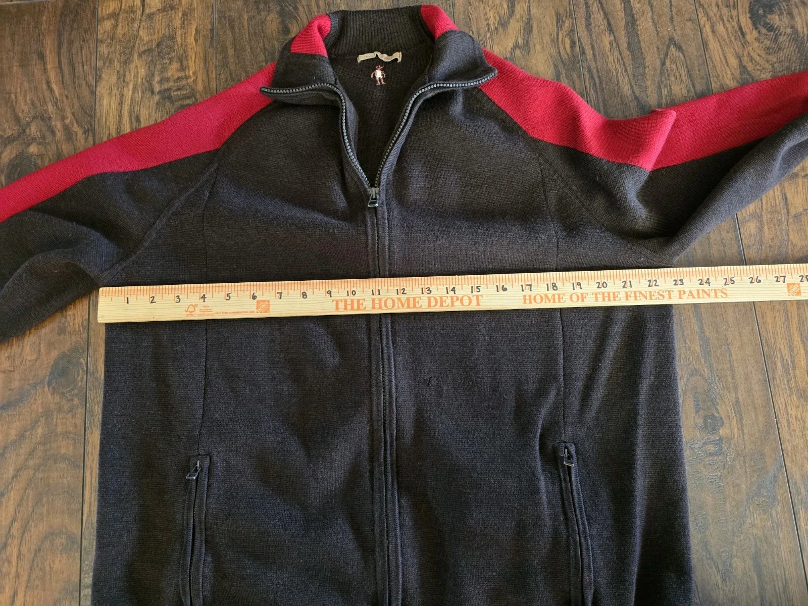 smartwool full zip 100% merino wool pockets sweater