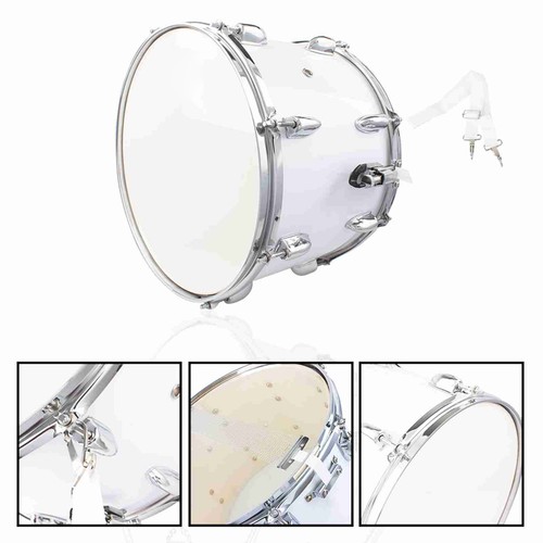 14in Marching Drum Stainless Steel Maple Wood Body PVC Drum Head With Sticks ZZZ - Picture 3 of 12