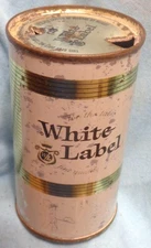 White Label Beer Can- Flat Top - circa 1960 - 12 Oz. - Minneapolis, MN