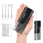 COSLUS Mini Water Flosser for Travel: Portable Compact Design, Cordless Black 