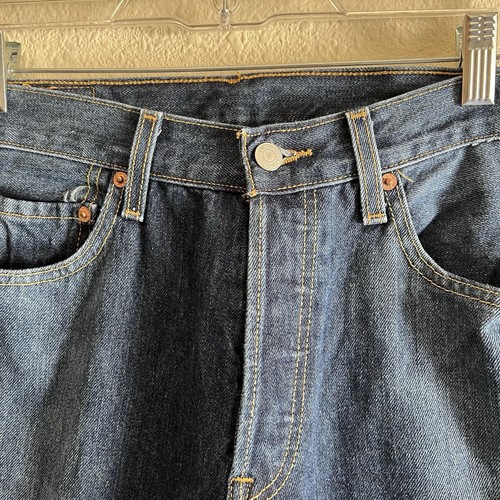 Levi’s 501 Button Fly Jeans W30 L32 Made in Mexico 1999 Vintage 15501 Dark Wash - Bild 6 von 16