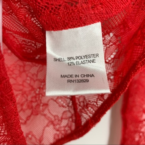 Body Lovers + Friends Pearson Rojo Encaje Para Mujer Talla Mediana NUEVO - Imagen 10 de 12