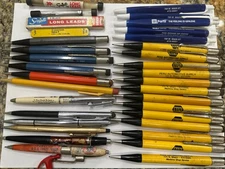 Autopoint Mechanical Pencils Oversize Advertisement Pens USA Elvis Pepsi Garland