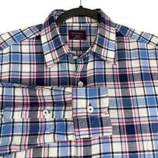 UNTUCKit Slim Fit Flannel Shirt Mens Medium Plaid Long Sleeve Button Down