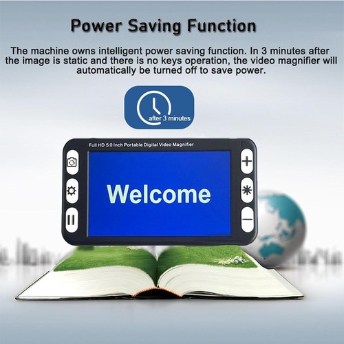 5"Digital Video Magnifier Portable Electronic Focus Reading Low Vision Aid 2-48X - Picture 7 of 10
