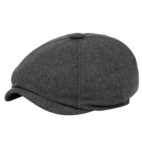 Octagonal Beret Hat Retro Style Comfortable Fabric Fashionable Headwear for Men - Picture 11 of 37