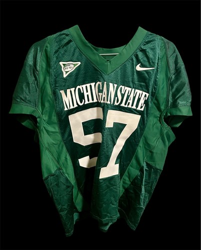 Nike Vintage Michigan State Football Trikot 57 Big Ten Gr. 50 +4 Made USA NCAA Grün - Bild 2 von 12
