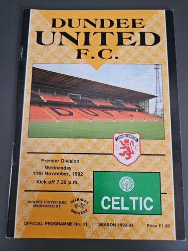 Dundee United v Celtic 1992/93