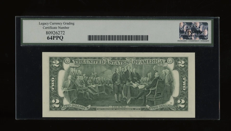 DBR 2013 $2 FRN San Francisco STAR Fr. 1940-L* Legacy 64 PPQ Serial L03425819* - Image 2 of 2