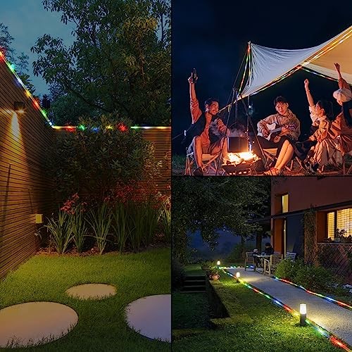 Solar Rope Lights Outdoor Waterproof 100LED Outdoor String 33FT Multicolor - Bild 4 von 7