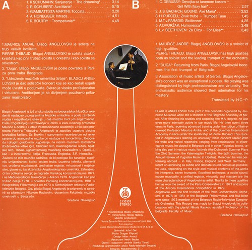 ANGELOVSKI Trumpet SCHUMANN SCHUBERT MARTINI HONEGGER BOUTRY DEBUSSY Meditation - Bild 2 von 3