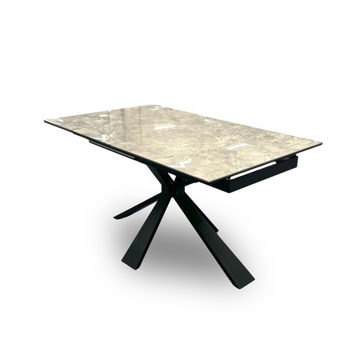 Furniture Village ‘Crete' White Ceramic High-Gloss Large Extending Dining Table - Picture 5 of 7