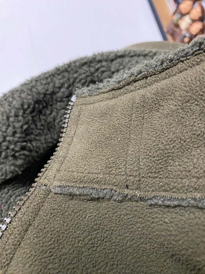 Columbia Vest Men XL Green Deep Pile Sherpa Lined Fleece Jacket - Image 3 of 4