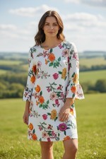 ASOS Women’s White Floral Midi Sheath Dress Size 8