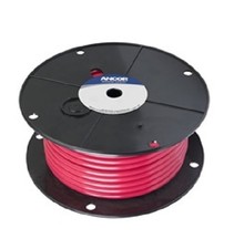 Ancor 116510 Tinned Copper Battery Cable, 1/0 AWG (50mm2), Red - 100ft