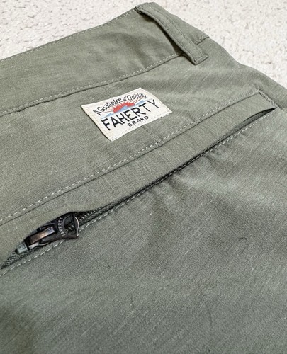 Faherty Shorts All Day Mens Size 31 Green Drawstring Waist Stretch Performance
