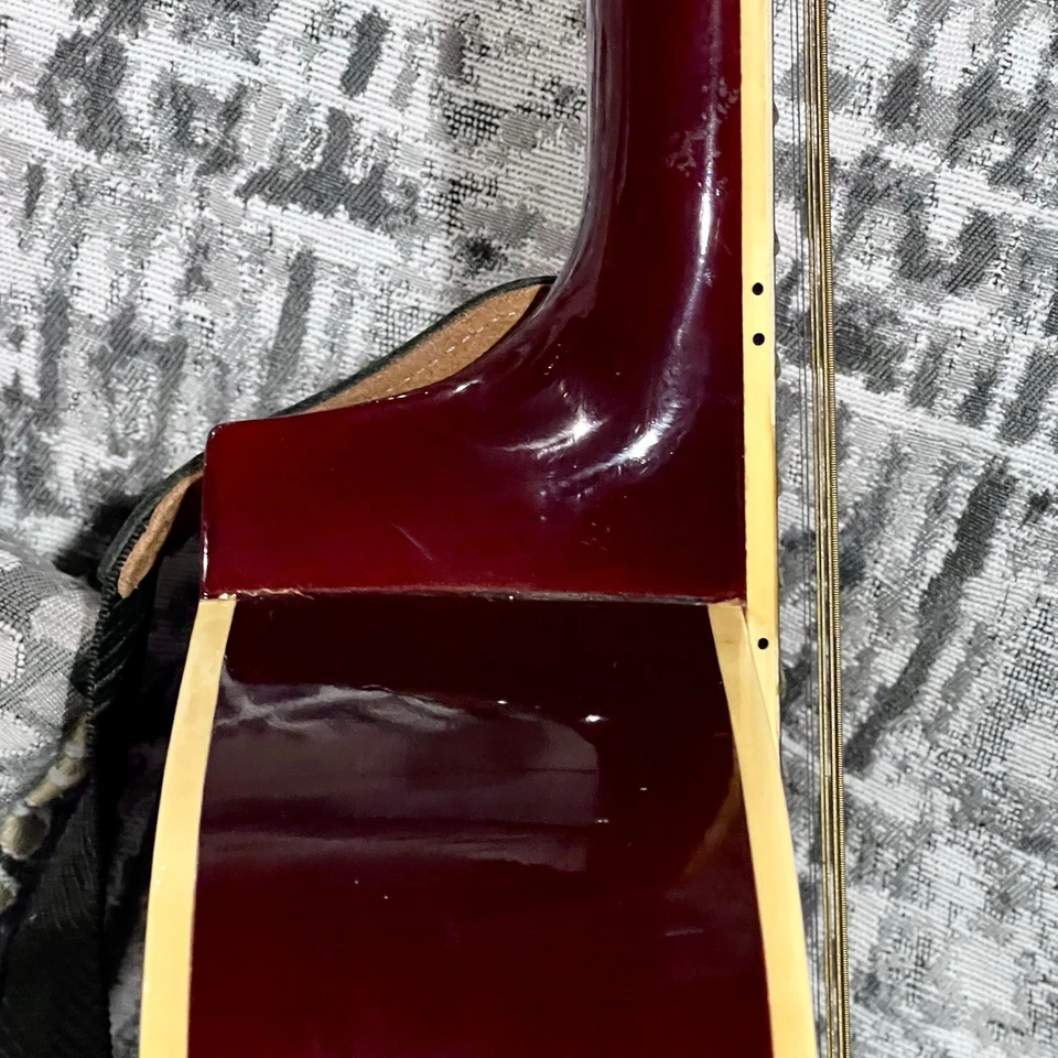 Guitarra ressonadora vintage resofônica nacional dos anos 1970 Dobro Steel Japão - Imagem 4 de 4