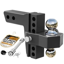 Adjustable Trailer Hitch Fits 2.5-Inch Receiver 6-Inch Drop/Rise Hitch Aluminum
