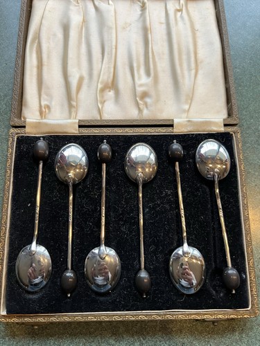 Art Deco Silver Demitasse Spoons (6) - Picture 5 of 7