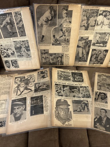 1940 World Series Detroit Tigers, Cincinnati Reds Scrapbook Pages Laminated - Picture 24 of 24